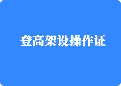 日本小屄操老骚屄性爱视频登高架设操作证